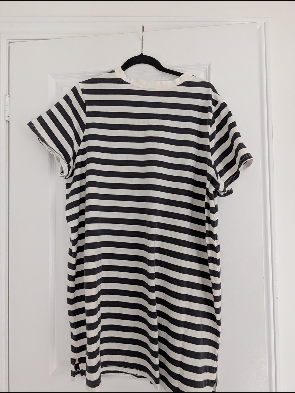 Old Navy Grey and White Striped Tee Dress - Picture 3 of 3